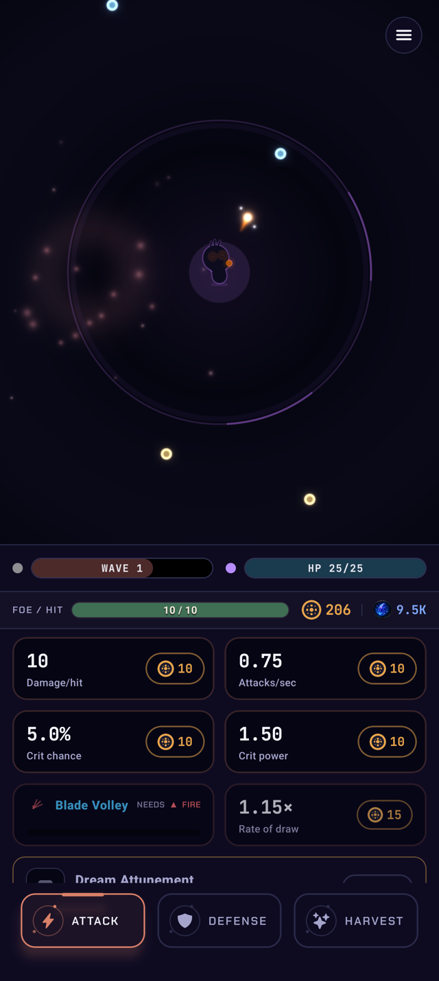 Real-time dream combat