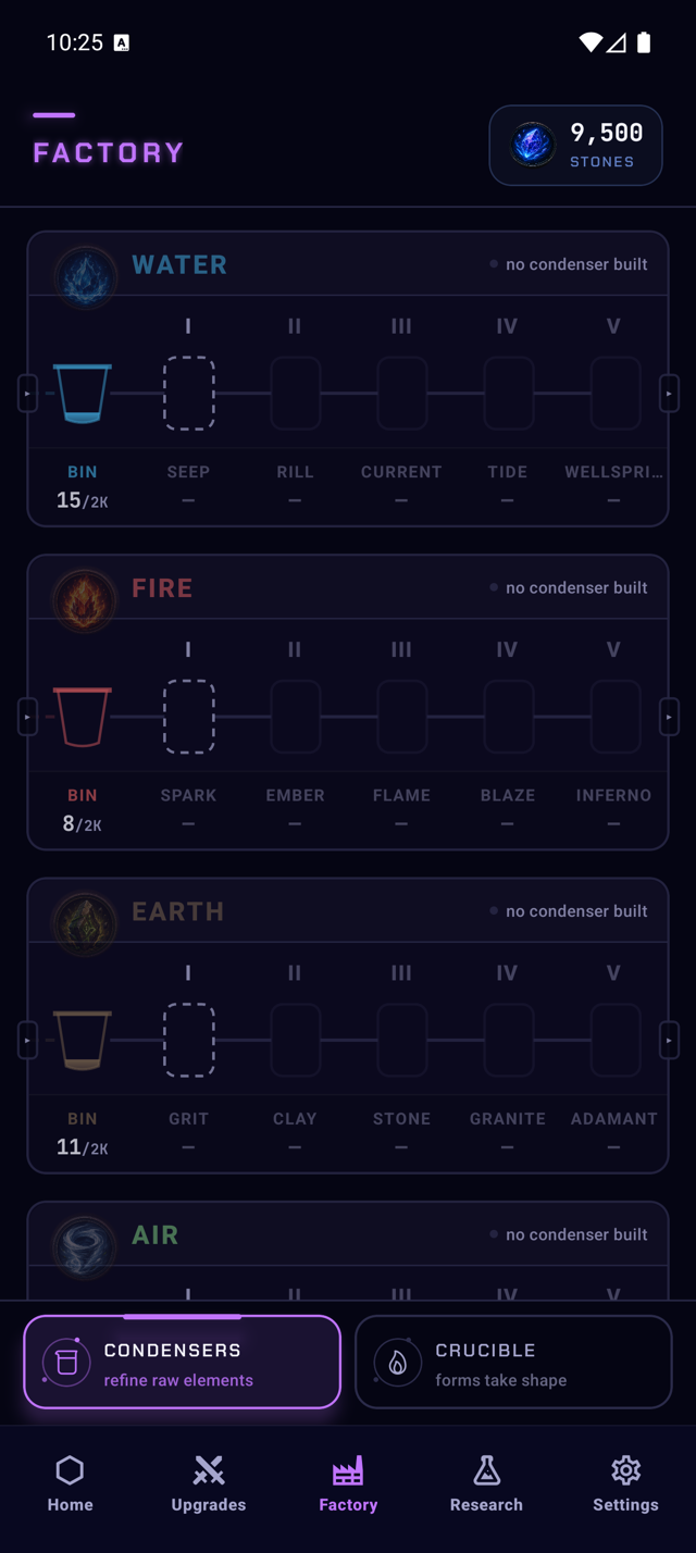 Refining elements
